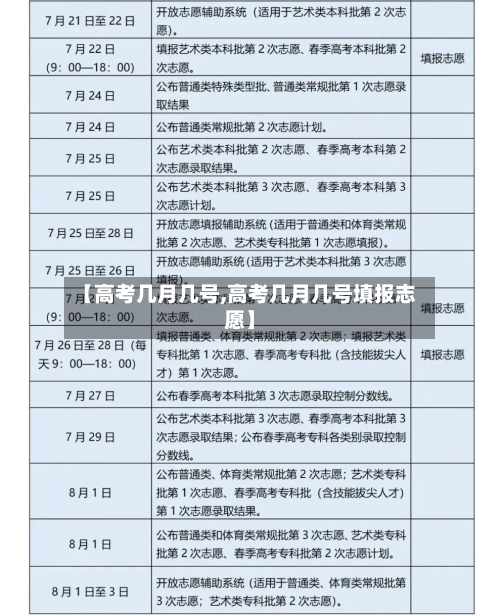 【高考几月几号,高考几月几号填报志愿】-第3张图片