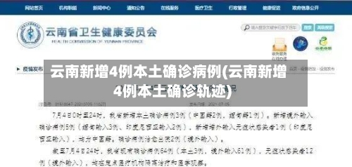 云南新增4例本土确诊病例(云南新增4例本土确诊轨迹)-第3张图片